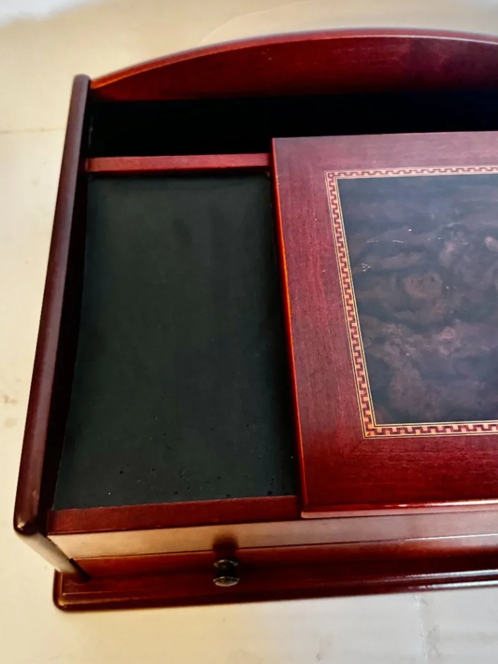 Vtg Mele & Co Davin Men's Valet Jewelry Box 14x11